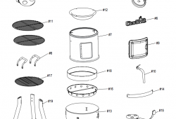Charbroil Bullet Smoker exploded view